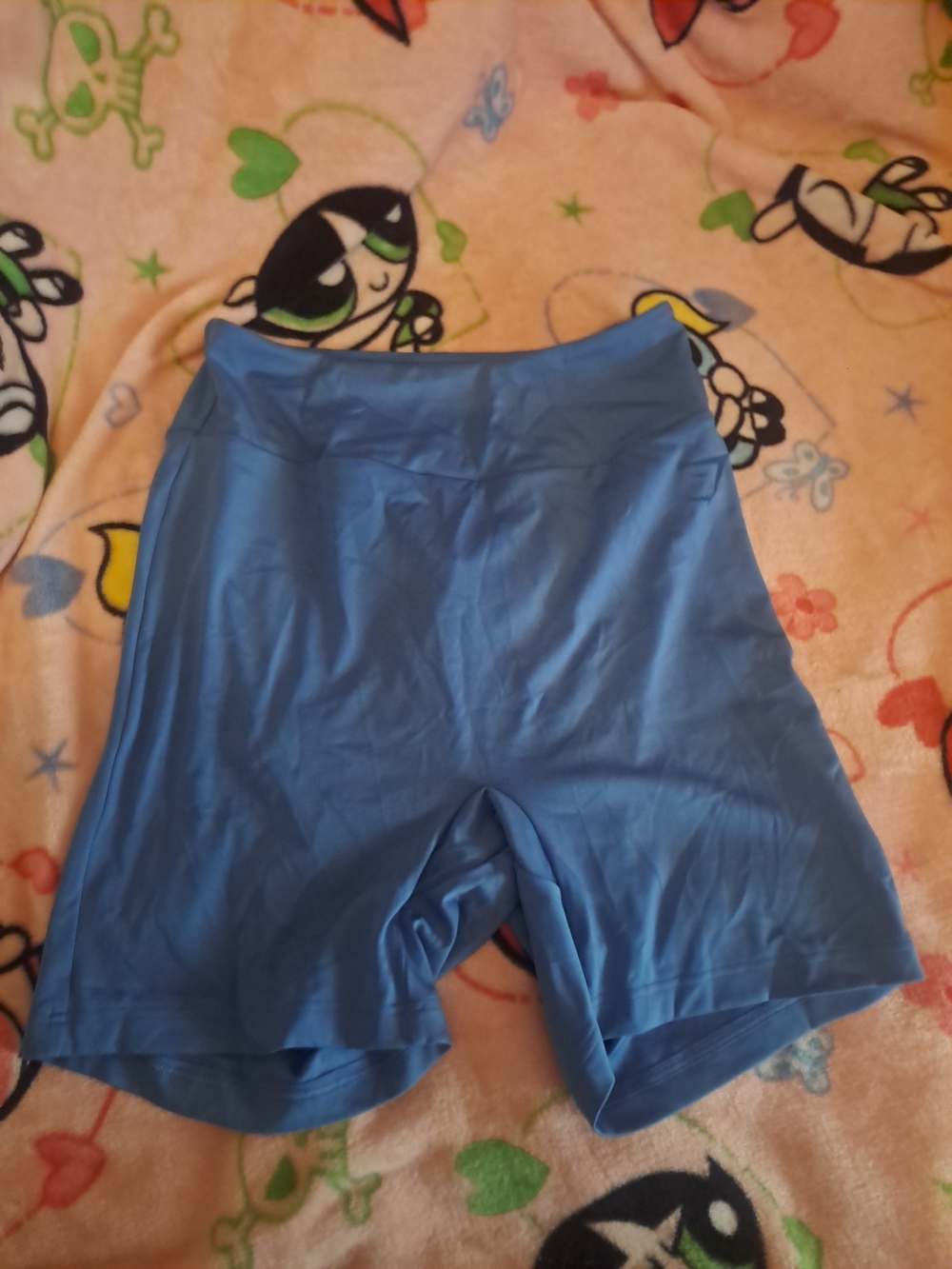 Gymshark Women's Blue High-Waist Athletic Shorts